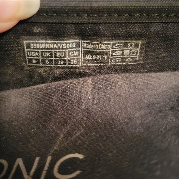 Vionic MINNA Black Leather Ballet Flats 8M‎ Bow Comfort - Picture 4 of 10